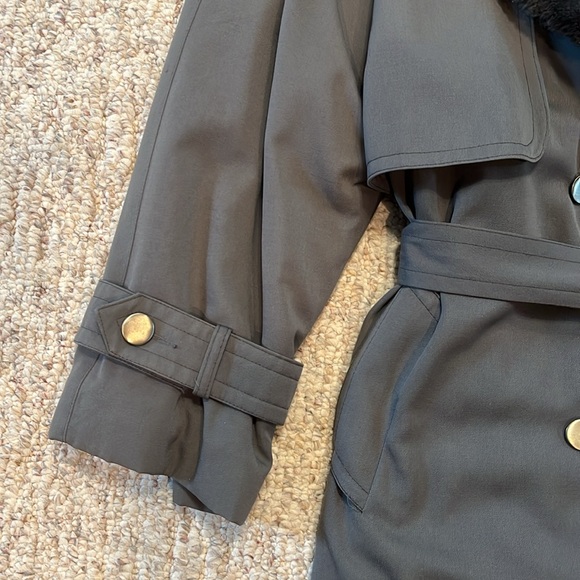 Not available til April
grey Detachable Collar winter trench style coat - Picture 2 of 5